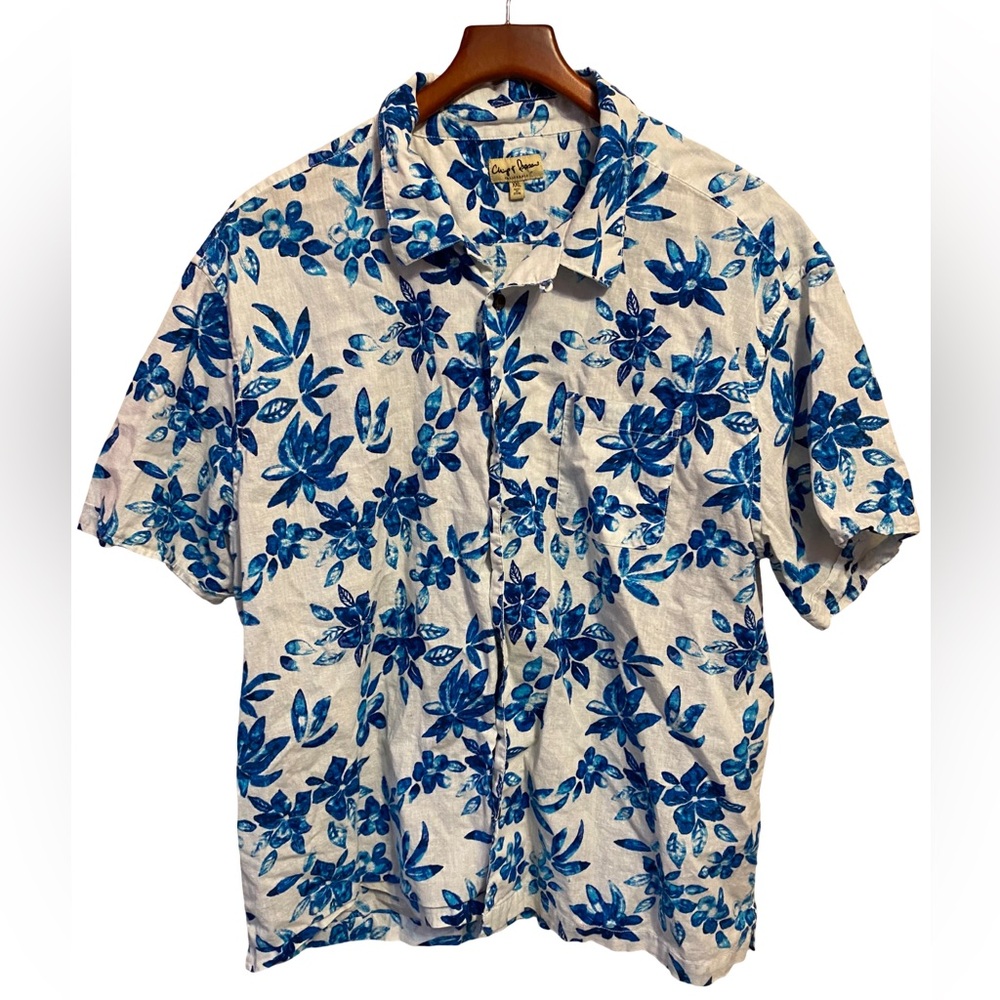 Chip & Pepper California Men’s SS Button Up Hawaiian Shirt  XXL Linen‎ Blend EUC